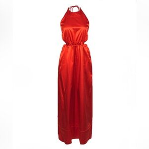 Staud Silk Halter Dress w/ Pockets